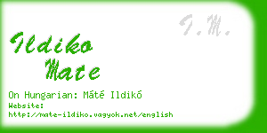 ildiko mate business card