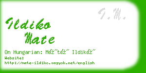 ildiko mate business card